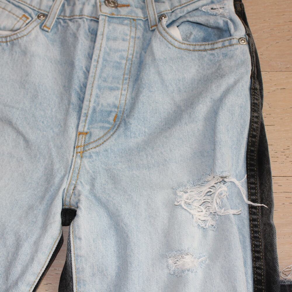 REVICE DENIM Stretch Two Tone Ex-Boyfriend Harlow Wash Celebrity High Rise | 26 - Picture 6 of 12